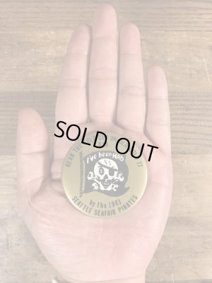 80年代頃のシーフェアパイレーツのビンテージの缶バッジ