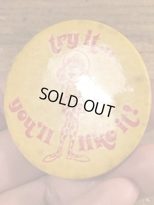 70’sのメッセージが書かれたヴィンテージの缶バッチ