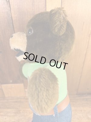 70年代のヴィンテージのスモーキーザベアのプラッシュドール