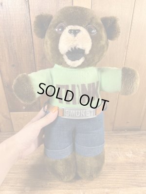 70年代のヴィンテージのスモーキーザベアのプラッシュドール