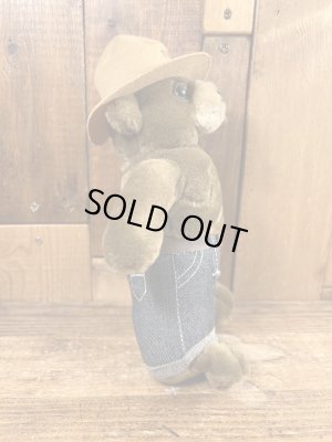 90年代のスモーキーベアのヴィンテージのぬいぐるみ