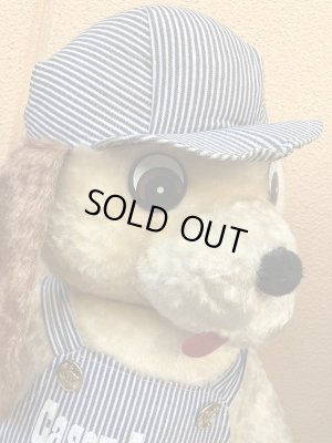 ヒッコリーストライプの服を着たビンテージの犬のビッ