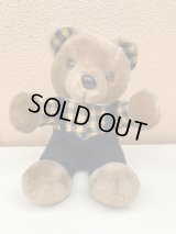 Gingham Check Brown Teddy Bear　くま　ビンテージ　ぬいぐるみ　ブラウン　テディベア　80~90年代