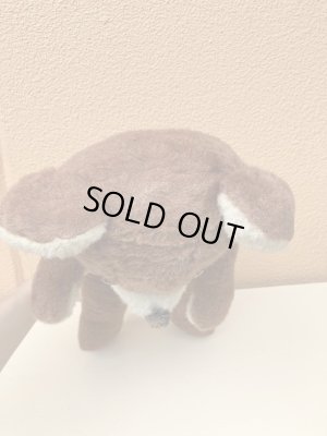 50〜60年代の赤チェックリボンのくまのぬいぐるみ