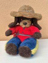 Vintage RCMP Royal Canadian Mounted Police Dog Plush Doll　マウンティー　イヌ　ビンテージ　BIG 　ぬいぐるみ　カナダ　70年代