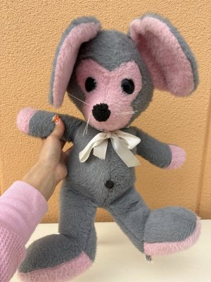 ビンテージ　ピンクネズミ　BIGぬいぐるみ