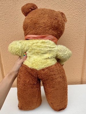 50〜60年代のラバーノーズベアキョロ目の大きなくまのぬいぐるみ