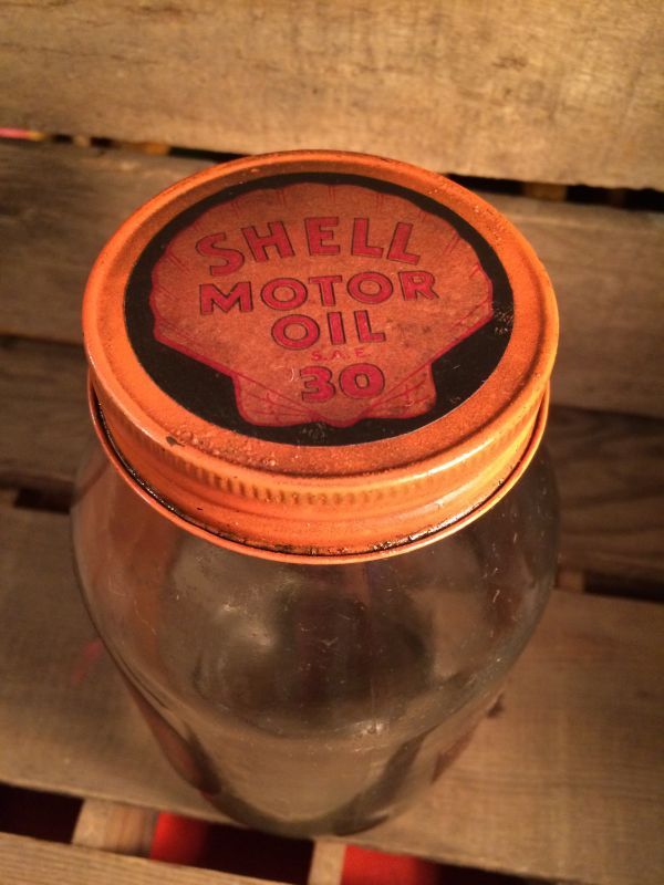 Shell Motor Oil Glass Bottle｜Kitchen Ware(キッチンウェア系)Container(容器)系