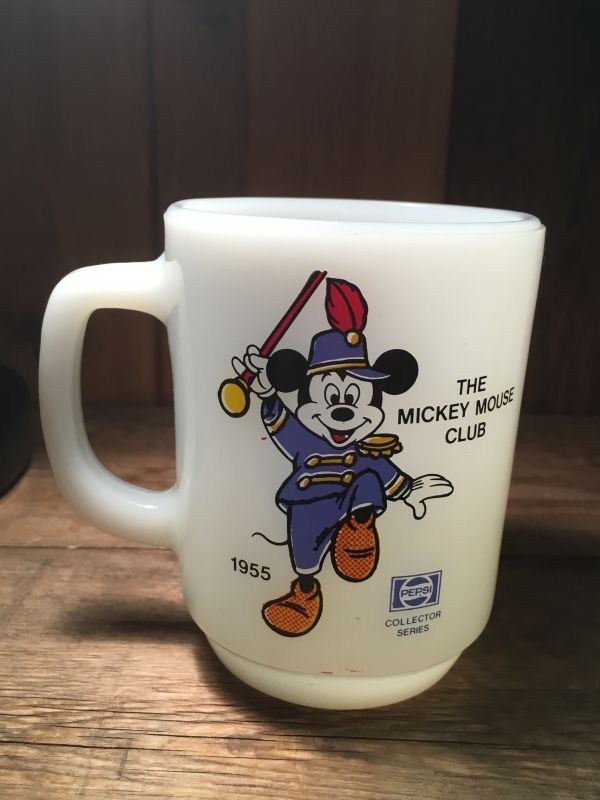 The Mickey Mouse Club Fire King Mug ビンテージ ディズニー ミッキーマウス ミッキーマウスクラブ