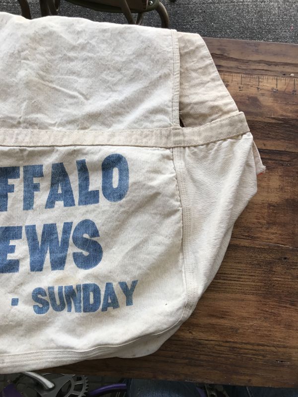 Buffalo News Newspaper Bag ニュースペーパーバッグ 50年代 キャンバス アドバタイジング 古着 ヴィンテージ