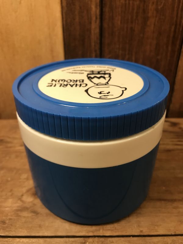 Peanuts Charlie Brown Thermos Plastic Jar スヌーピー ビンテージ ピーナッツ チャーリーブラウン