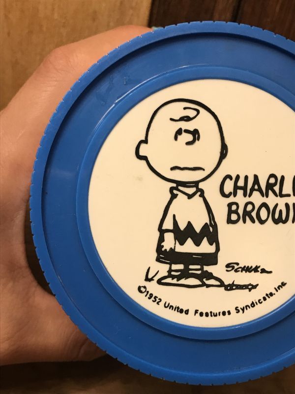 Peanuts Charlie Brown Thermos Plastic Jar スヌーピー ビンテージ ピーナッツ チャーリーブラウン
