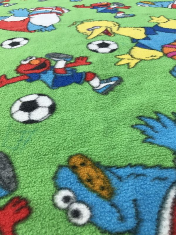Sesame Street Fringe Blanket セサミストリート ビンテージ ブランケット ビッグバード エルモ 90年代