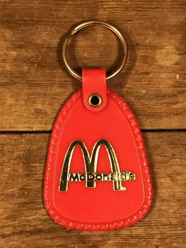 McDonald's Logo Plastic Keychain マクドナルド ビンテージ キーホルダー ファーストフード 80年代