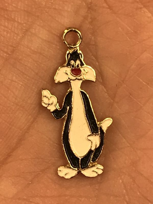 Looney Tunes Sylvester Cat Metal Charm　シルベスターキャット　ビンテージ　チャーム　ルーニーテューンズ　70〜80年代