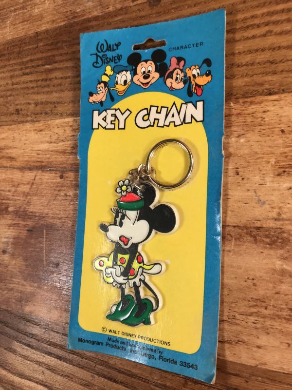 Monogram Disney Minnie Mouse Key Chain ミニーマウス ビンテージ キーホルダー ディズニー 70年代