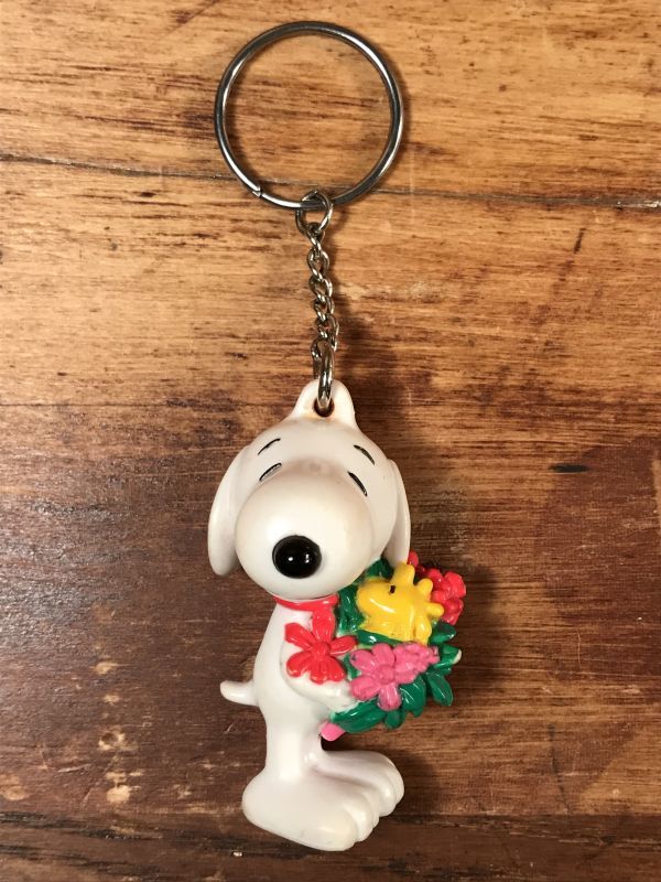 Peanuts Snoopy & Woodstock PVC Keychain スヌーピー ビンテージ キーホルダー ウッドストック 90年代