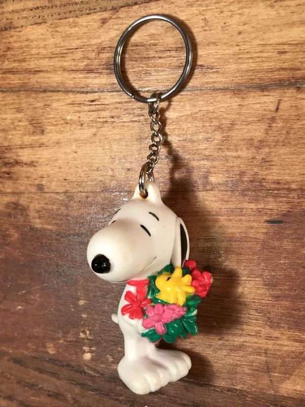 Peanuts Snoopy & Woodstock PVC Keychain スヌーピー ビンテージ キーホルダー ウッドストック 90年代