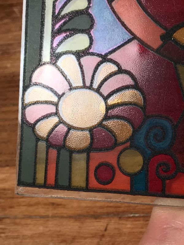 Snoopy Woodstock “Stained Glass” Plastic Wall Deco ウッドストック ビンテージ プラスチック