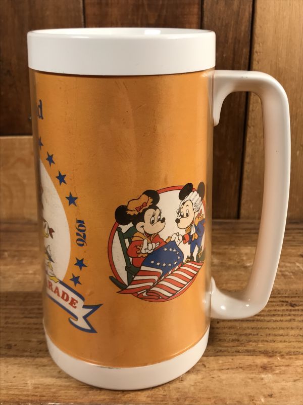 Disneyland America On Parade Thermo Beer Mug ディズニーランド ビンテージ サーモマグ アメリカオンパレード 70年代｜Animation