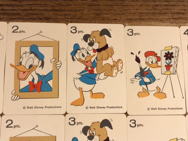 Walt Disney Donald Duck Educational Card Game ドナルドダック ビンテージ カードゲーム