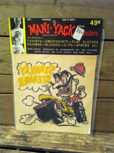 画像1: MANI-YACK HOT ROD MONSTER IRON ON TRANSFER