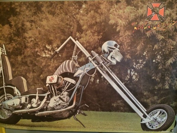 画像1: DEVIL'S CARRIAGE SKULL CHOPPER POSTER (1)