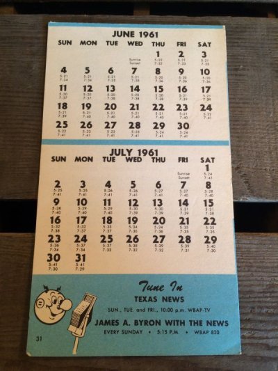 画像1: Reddy Kilowatt's Almanac　ビンテージ レディキロワット 年鑑 ブック アドバタイジング 企業キャラクター 企業物 アメリカ雑貨 ヴィンテージ 60年代