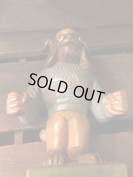 画像6: Wood Bull Dog College Mascot Figure (6)