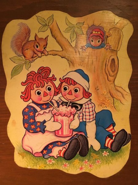 70’s頃のラガディアン&アンディのヴィンテージのウッド製の壁掛け