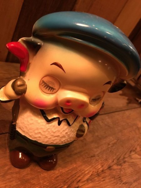 画像6: 80s Vintage Lenticular Pig Piggy Bank(80年代　ビンテージ　レンチキュラー　豚　陶器　貯金箱） (6)