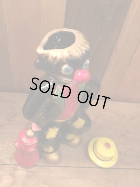 50年代頃のホーボークラウンの陶器製デキャンタ＆ショットグラス4点セット