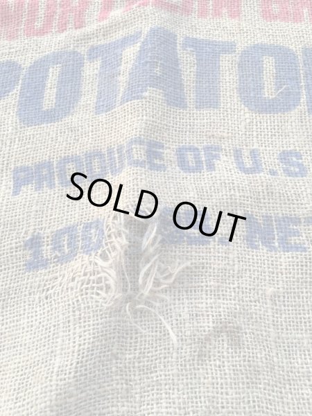 50年代頃の麻袋のビンテージポテトサック