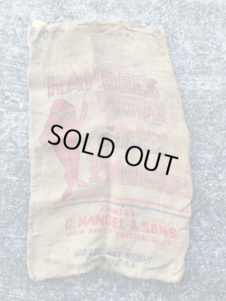 50年代頃の麻袋のビンテージポテトサック