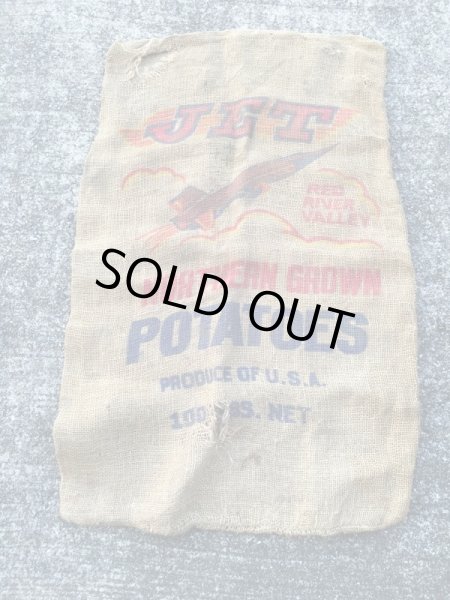 50年代頃の麻袋のビンテージポテトサック