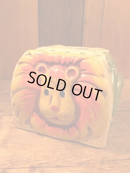 60年代のペーパーマッシュ素材のビンテージアニマルコインバンク(貯金箱)