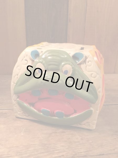 60年代のペーパーマッシュ素材のビンテージアニマルコインバンク(貯金箱)