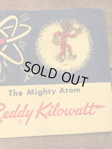 アメリカの電力会社のキャラクター、50年代レディキロワットの台紙付きピンズ