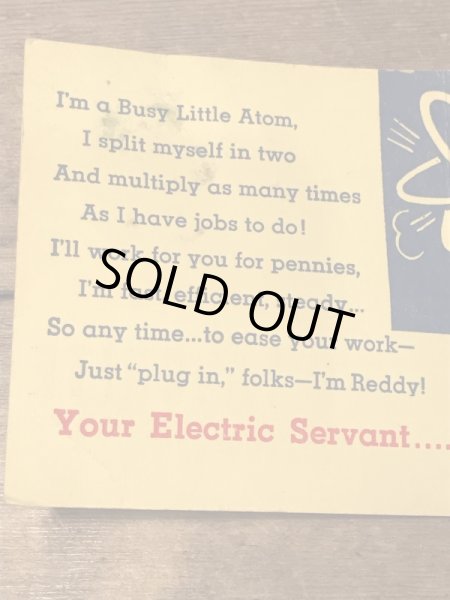 アメリカの電力会社のキャラクター、50年代レディキロワットの台紙付きピンズ