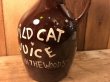 50〜60年代のWILD CAT JUICE陶器製スカルデキャンタボトル