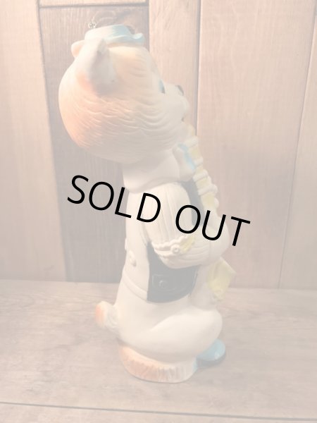 1960年代頃のソフビ製スクイーズトイlan Jay Clarolyte社のネコのフィギュア