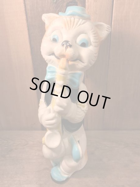 1960年代頃のソフビ製スクイーズトイlan Jay Clarolyte社のネコのフィギュア