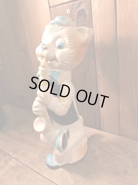 1960年代頃のソフビ製スクイーズトイlan Jay Clarolyte社のネコのフィギュア