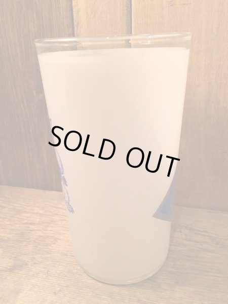 60〜70年代頃のラグビーチームデザインのペナント柄カレッジグラス