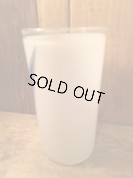 60〜70年代頃のラグビーチームデザインのペナント柄カレッジグラス