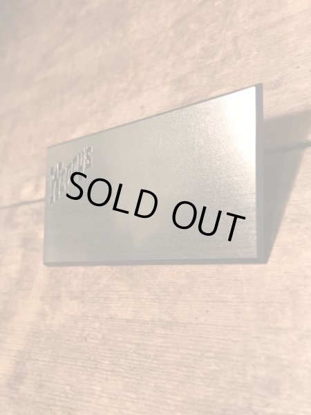 アメリカのウェンディーズのビンテージネームプレート