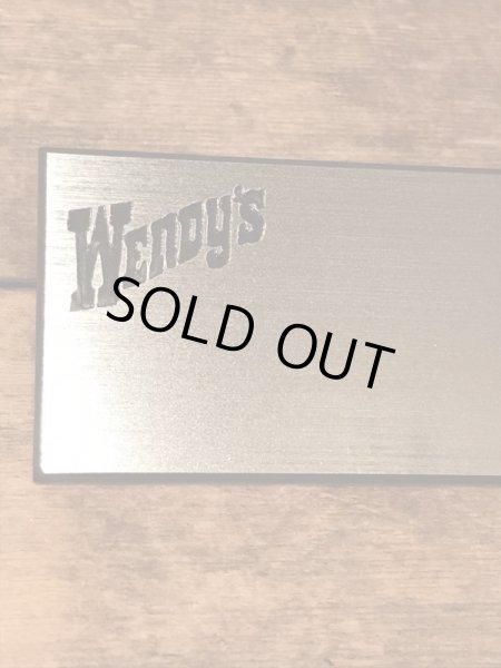 アメリカのウェンディーズのビンテージネームプレート