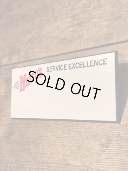 アメリカのウェンディーズのビンテージネームプレート