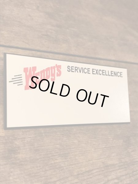 アメリカのウェンディーズのヴィンテージネームプレート