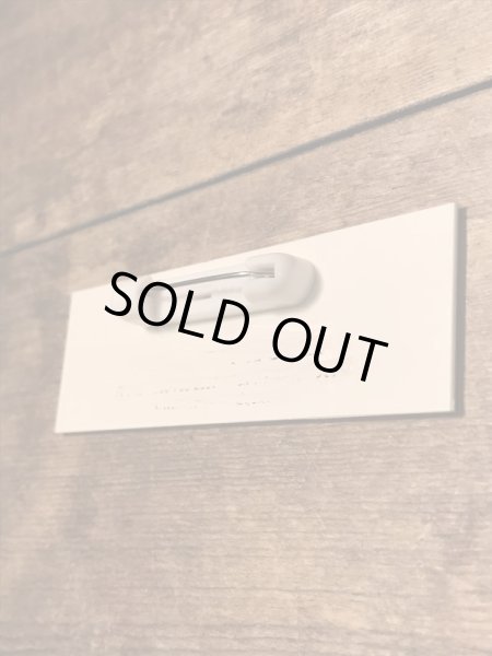 アメリカのガソリンスタンドの従業員用のネームプレート